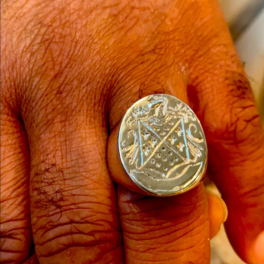 Mens Crest Ring Custom Made